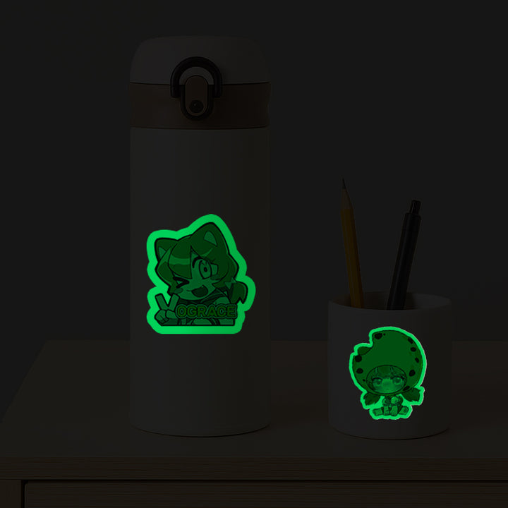 オリジナル蓄光ステッカー