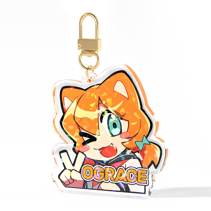 オリジナルドーミング全面ホログラムアクリルキーホルダー