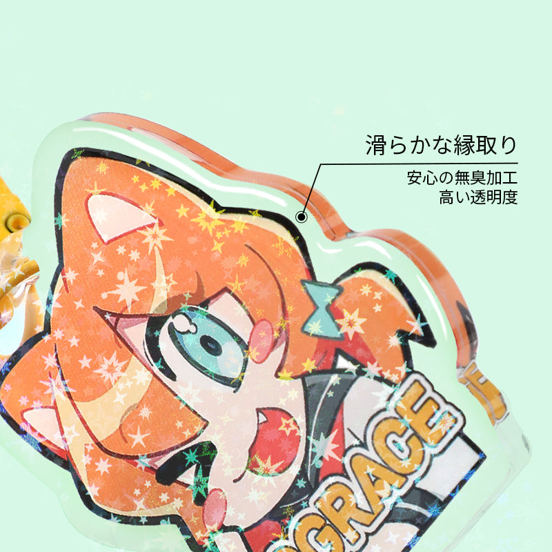 オリジナルドーミング全面ホログラムアクリルキーホルダー