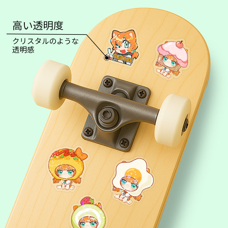 オリジナル全面ホログラムクリアステッカー