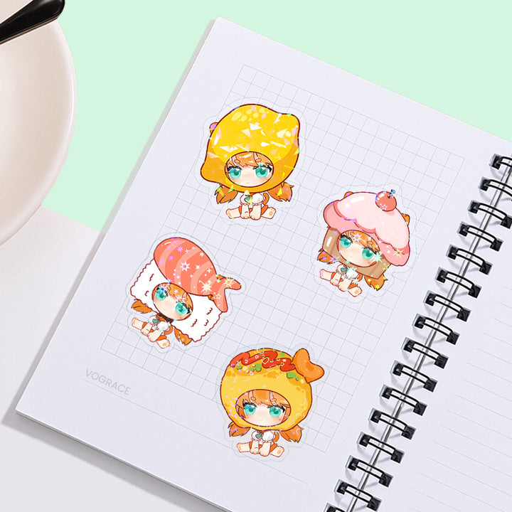 オリジナル全面ホログラムクリアステッカー