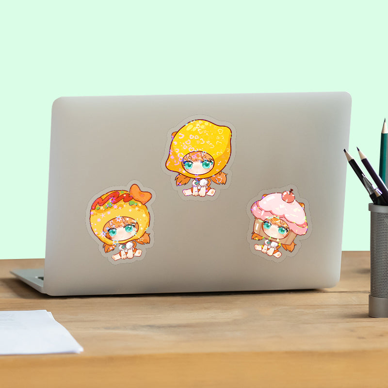 オリジナル全面ホログラムクリアステッカー