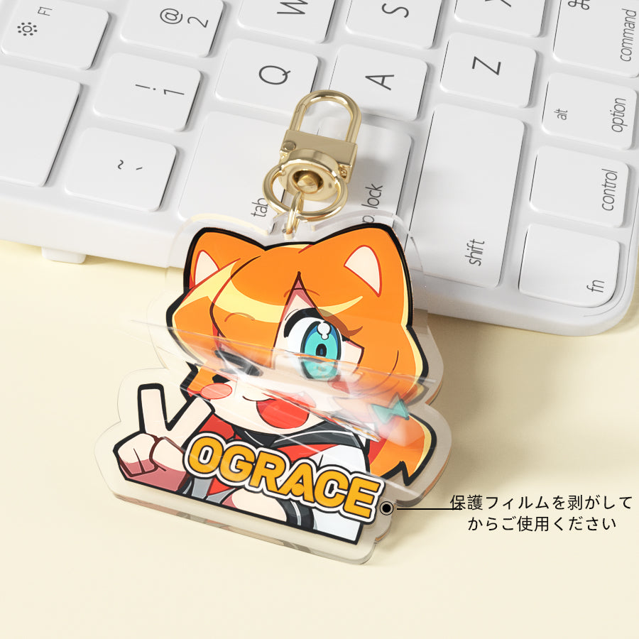 クリアアクリルキーホルダー