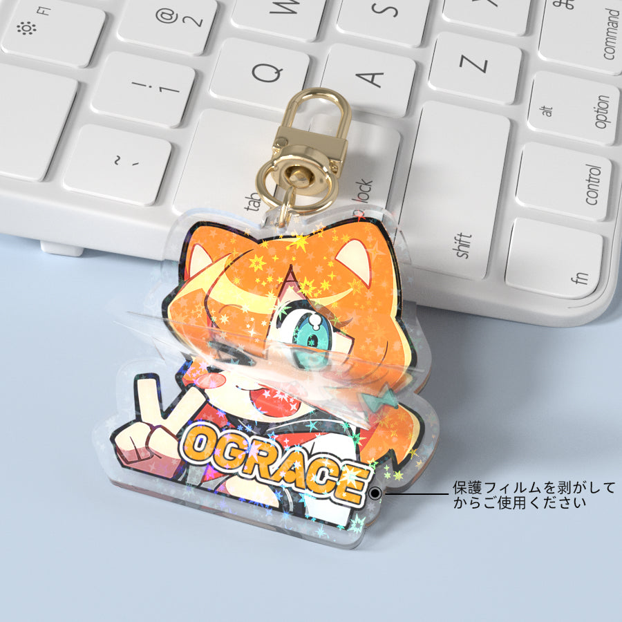 ホログラムアクリルキーホルダー